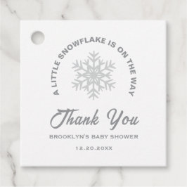 Baby shower Little Snowflake Winter Genderneutraal Bedankjes Labels