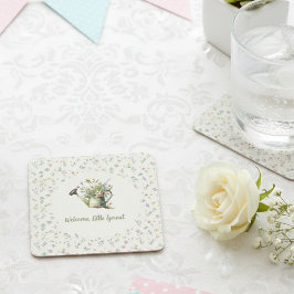 Baby Shower - "Little Sprout" Floral Kartonnen Onderzetters