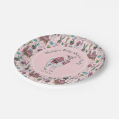 Baby Shower | Llama Pink | Bord van papierpartij (Gekanteld)