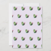 Baby Shower | Llamas en Cactus | Lila uitnodiginge Kaart (Achterkant)