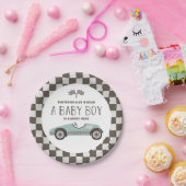 Baby shower  loopauto papieren bordje (Feest)