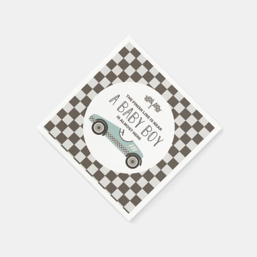 Baby shower  loopauto servet (Hoek)