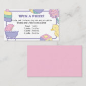 Baby shower loterij binnenkomst uitnodiging invoeg informatiekaartje (Voorkant / Achterkant)