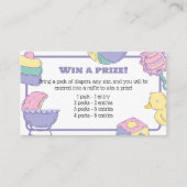Baby shower loterij binnenkomst uitnodiging invoeg informatiekaartje (Voorkant)