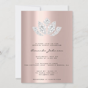 Baby shower LotusGlitter Roos Gold Drids Boy Girl Kaart