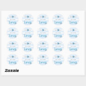 Baby shower Love Baby Boy Ronde Sticker (Vel)