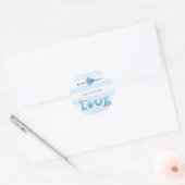 Baby shower Love Baby Boy Ronde Sticker (Envelop)