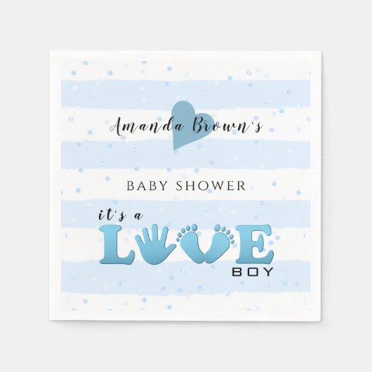 Baby shower Love Baby Boy Servet (Voorkant)