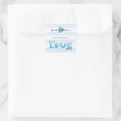 Baby shower Love Baby Boy Vierkante Sticker (Tas)