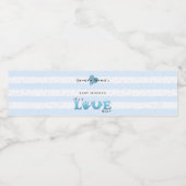 Baby shower Love Baby Boy Waterfles Etiket (Enkel label)