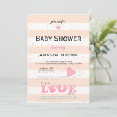 Baby shower Love Baby Girl Kaart (Staand voorkant)