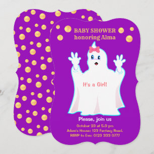 Baby shower Lovely Ghost Invitation Kaart