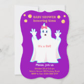 Baby shower Lovely Ghost Invitation Kaart (Voorkant)