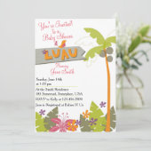 Baby shower Luau Kaart (Staand voorkant)