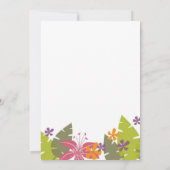 Baby shower Luau Kaart (Achterkant)