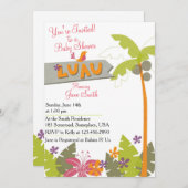 Baby shower Luau Kaart (Voorkant / Achterkant)