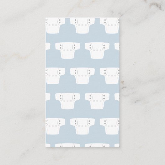 Baby shower Lucht Drager Raffle Tickets Licht Blau Informatiekaartje (Achterkant)