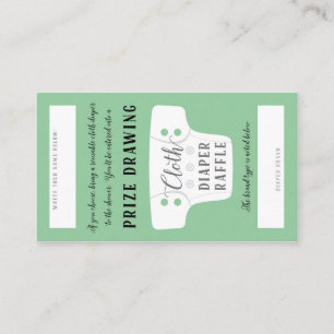 Baby shower Lucht Raffle Tickets Green Informatiekaartje
