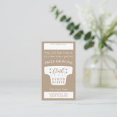 Baby shower Lucht Raffle Tickets Taupe Tan Informatiekaartje (Staand voorkant)