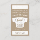 Baby shower Lucht Raffle Tickets Taupe Tan Informatiekaartje (Voorkant)