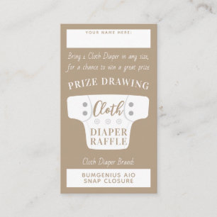 Baby shower Lucht Raffle Tickets Taupe Tan Informatiekaartje