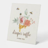 Baby shower luidere keel reclamebord met voetstuk (Voorkant)