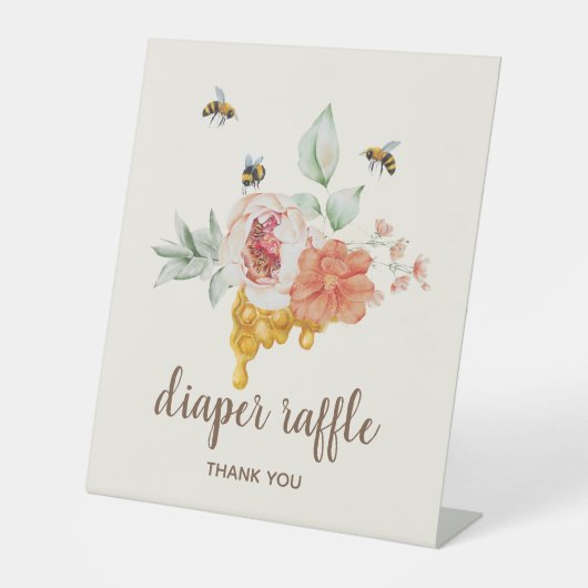 Baby shower luidere keel reclamebord met voetstuk (Voorkant)