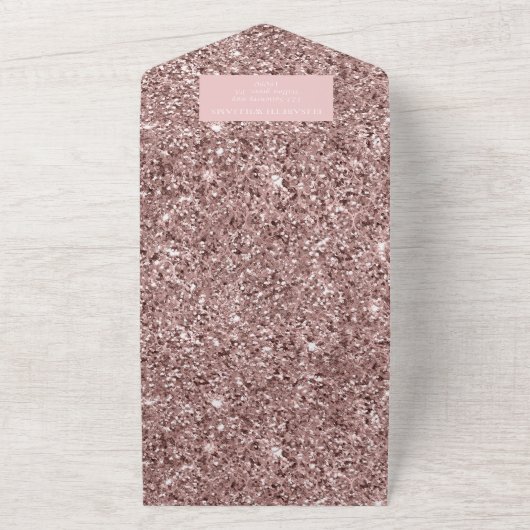 Baby shower & Luier loterij Baby Basket Glitter All In One Uitnodiging (Buitenkant)