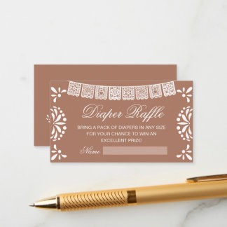 Baby shower Luier Raffel Enclosure Kaart