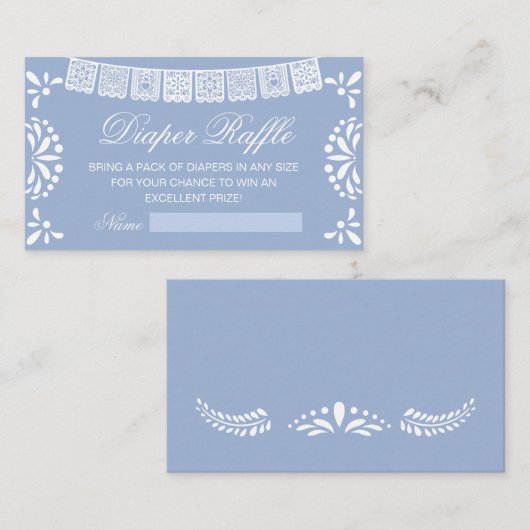 Baby shower Luier Raffel Enclosure Kaart (Voorkant / Achterkant)