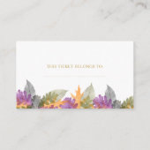 Baby shower luier raffel oktober bladeren informatiekaartje (Achterkant)