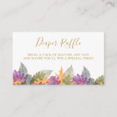 Baby shower luier raffel oktober bladeren informatiekaartje (Voorkant)