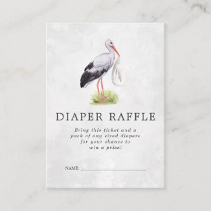 Baby Shower Luier Raffel Ticket Ooievaar Leverin Informatiekaartje
