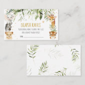 Baby shower Luier Raffle Kaart Plaatskaartje (Voorkant / Achterkant)