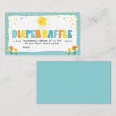 Baby shower Luier Raffle Kaart Zonneschijn Jongen  (Voorkant / Achterkant)