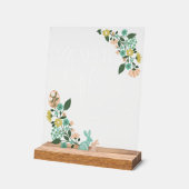 Baby shower Luier Raffle Spring Floral Pasen Acryl Bord (Hoek)