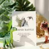Baby shower Luier Raffle Ticket | Dinosaurus Informatiekaartje