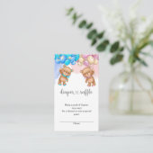 Baby shower luier Raffle Ticket Enclosure Card Informatiekaartje (Staand voorkant)
