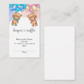 Baby shower luier Raffle Ticket Enclosure Card Informatiekaartje (Voorkant / Achterkant)