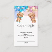 Baby shower luier Raffle Ticket Enclosure Card Informatiekaartje (Voorkant)