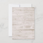 Baby shower luier Raffle Ticket Floral Light Wood Kaart (Achterkant)