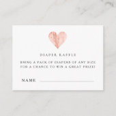 Baby shower Luier Raffle Ticket Kaarten (Voorkant)
