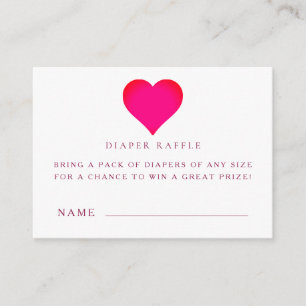Baby shower Luier Raffle Ticket Kaarten