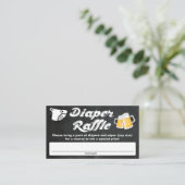 Baby Shower Luier Raffle Tickets Informatiekaartje (Staand voorkant)