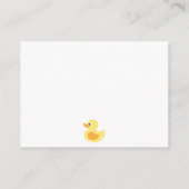Baby shower Luier Raffle Tickets met Rubber Duck Informatiekaartje (Achterkant)