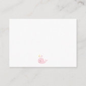 Baby shower Luier Raffle Tickets w / Roze Walvis Informatiekaartje (Achterkant)