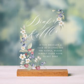 Baby shower Luier Raffle Wilde bessen & Bloemen Acryl Bord (Neutraal)