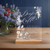 Baby shower Luier Raffle Wilde bessen & Bloemen Acryl Bord