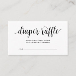 baby shower luieraffle, modern Rustic Black Informatiekaartje