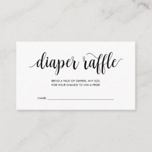 baby shower luieraffle, modern Rustic Black Informatiekaartje